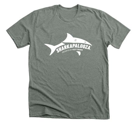 Sharkapalooza Signature Logo Tee, a Deep Heather Premium Unisex Tee
