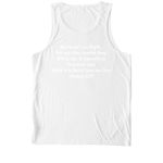 Romans 8:39, a Bright White Allmade Eco Triblend Tank (back-view)