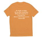 Romans 8:39, a Orange You Fancy Allmade Eco Triblend Unisex Tee (back-view)