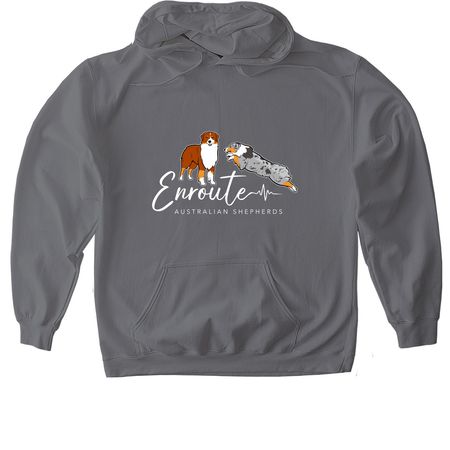 Enroute Redesign, a Charcoal Gildan Softstyle Pullover Hoodie