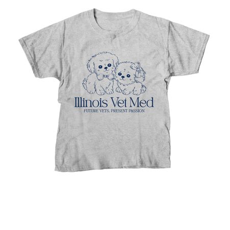 Vet Med Puppies, a Sport Grey Youth Unisex Tee