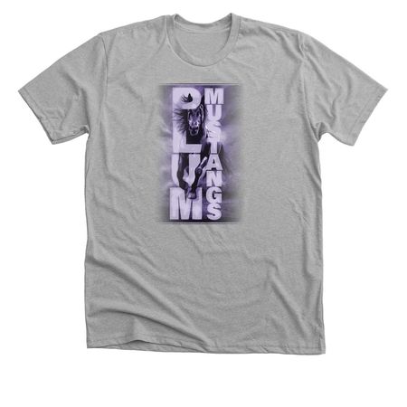 Plum Mustangs | Run Free, a Athletic Heather Premium Unisex Tee