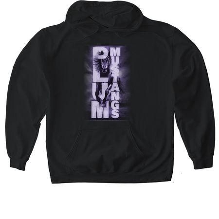 Plum Mustangs | Run Free, a Black Gildan Softstyle Pullover Hoodie