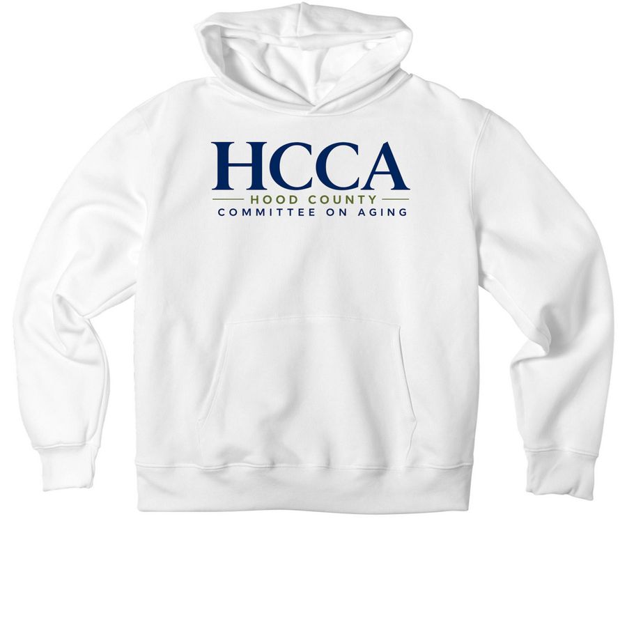 HCCA Colored Logo, a White Premium Heavyweight Pullover Hoodie