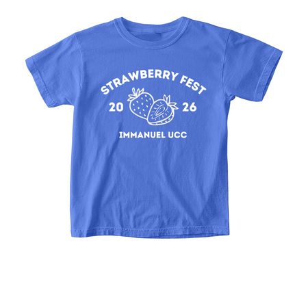 5th Annual Strawberry Fest, a Flo Blue Comfort Colors Youth Tee