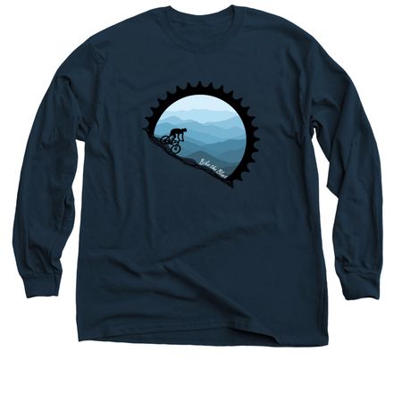 Bike the Blues, a Navy Classic Long Sleeve Tee