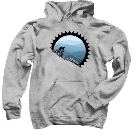 Bike the Blues, a Sport Grey Pullover Hoodie