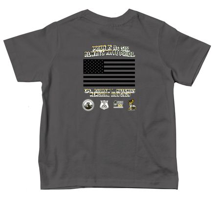 Pride is No Sin Toddlers, a Charcoal Toddler Tee (back-view)