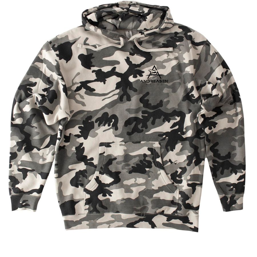 Andreasen Angus, a Snow Camo Heavyweight Camo Pullover Hoodie