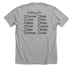 Nametag Tee, a Athletic Heather Premium Unisex Tee (back-view)