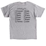 Nametag Tee, a Sport Grey Classic Unisex Tee (back-view)