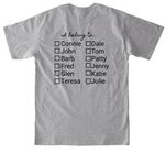 Nametag Tee, a Sport Grey Tall Classic Unisex Tee (back-view)