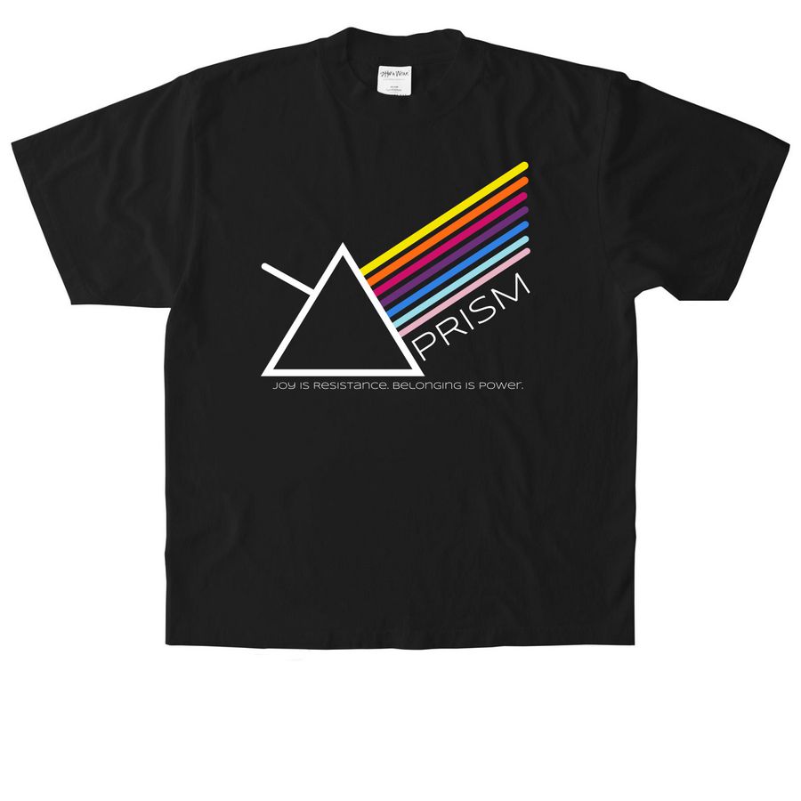 PRISM: Rainbow Club, a Black Heavyweight Garment Dye Tee