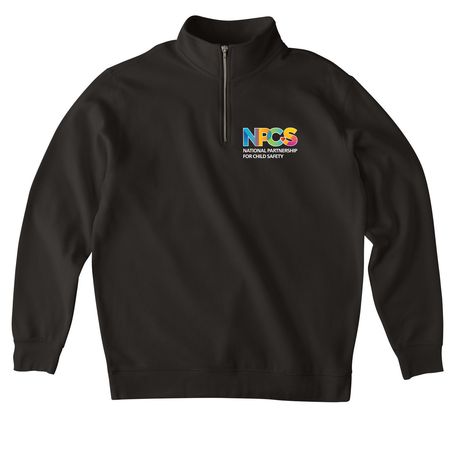 Hoodies and Pullovers, a Black Midweight Quarter Zip Pullover