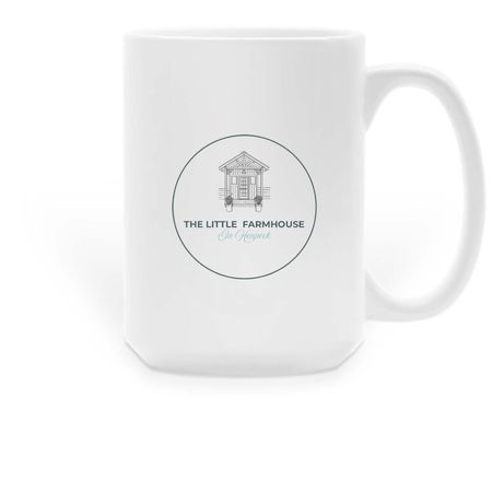 The Little Farmhouse Mug, a White Large Coffee Mug