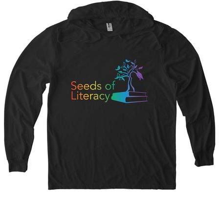 Seeds Pride Merch, a Space Black Allmade Eco Triblend Hoodie Tee