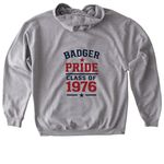 Badger Class of '76 Reunion Apparel, a Sport Grey Gildan Softstyle Pullover Hoodie (back-view)