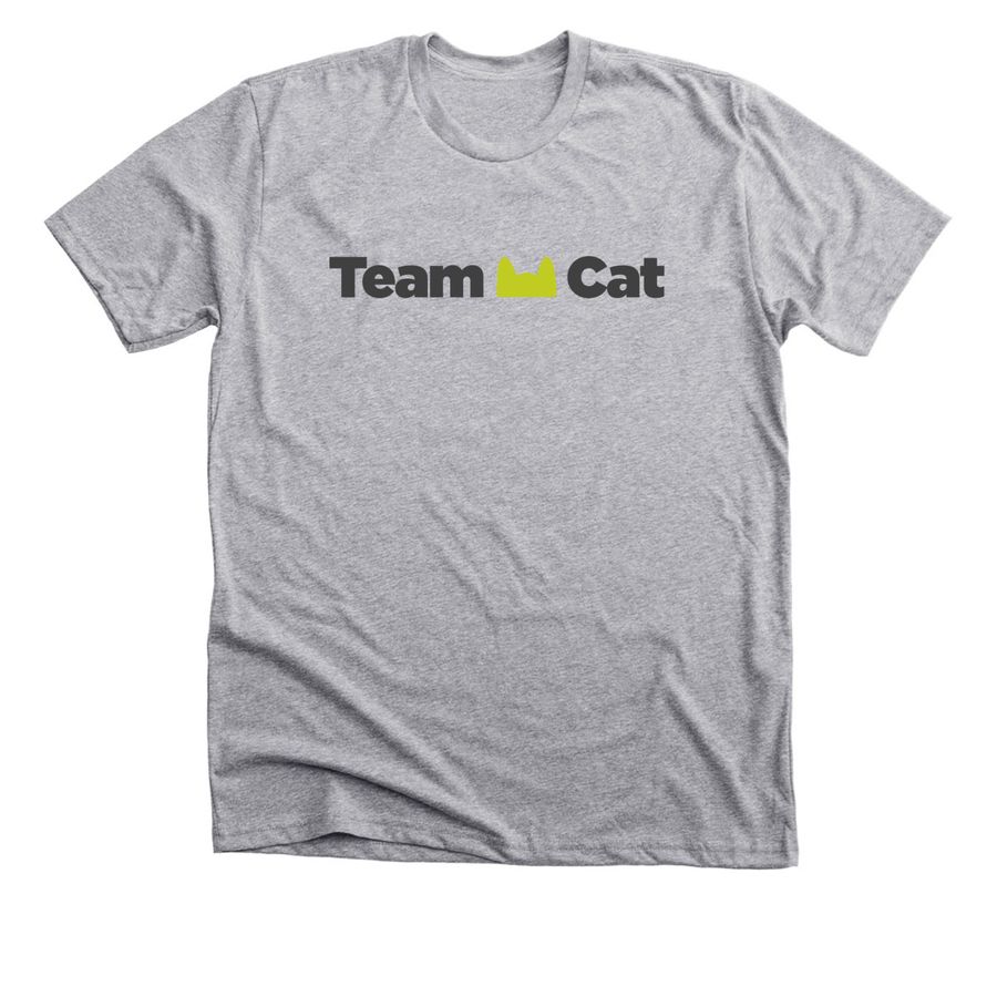 Are you Team Cat? (light shirts), a Athletic Heather Premium Unisex Tee