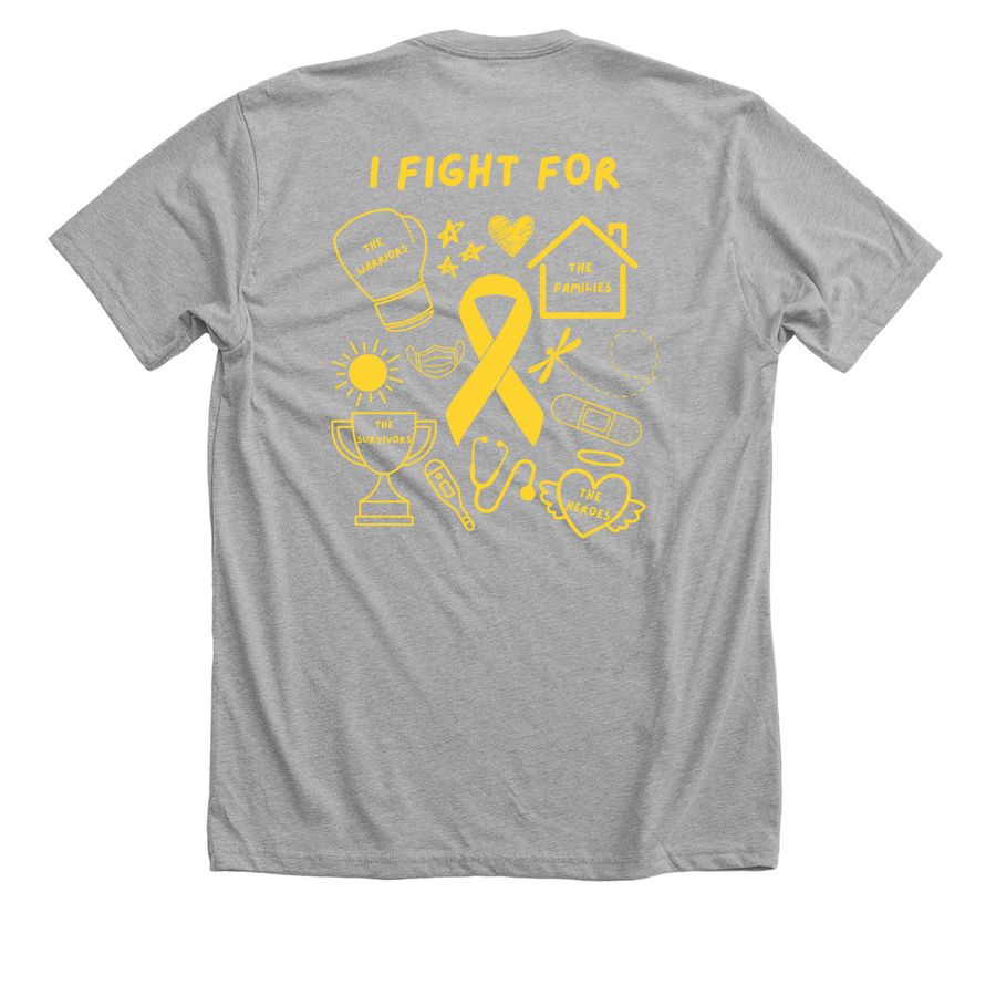 I Fight For... t-shirts and crewnecks, a Athletic Heather Premium Unisex Tee (back-view)