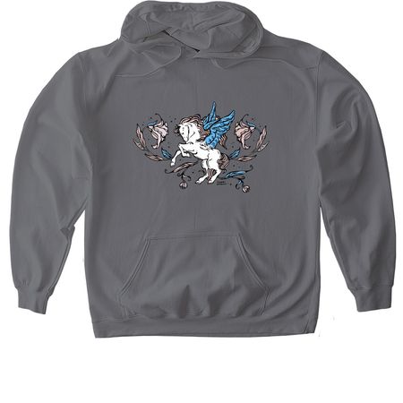 Queen of the Clouds, a Charcoal Gildan Softstyle Pullover Hoodie