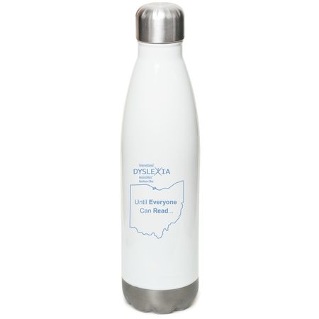 NOBIDA Water Bottle, a White Stainless Steel Water Bottle