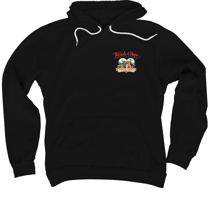 Threads of Hope, a Black Premium Pullover Hoodie