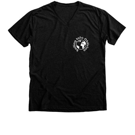 The Route, a Black Heather Premium V-Neck Tee