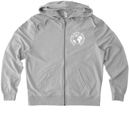 The Route, a Granite Grey Heather Allmade Organic French Terry Zip Up Hoodie
