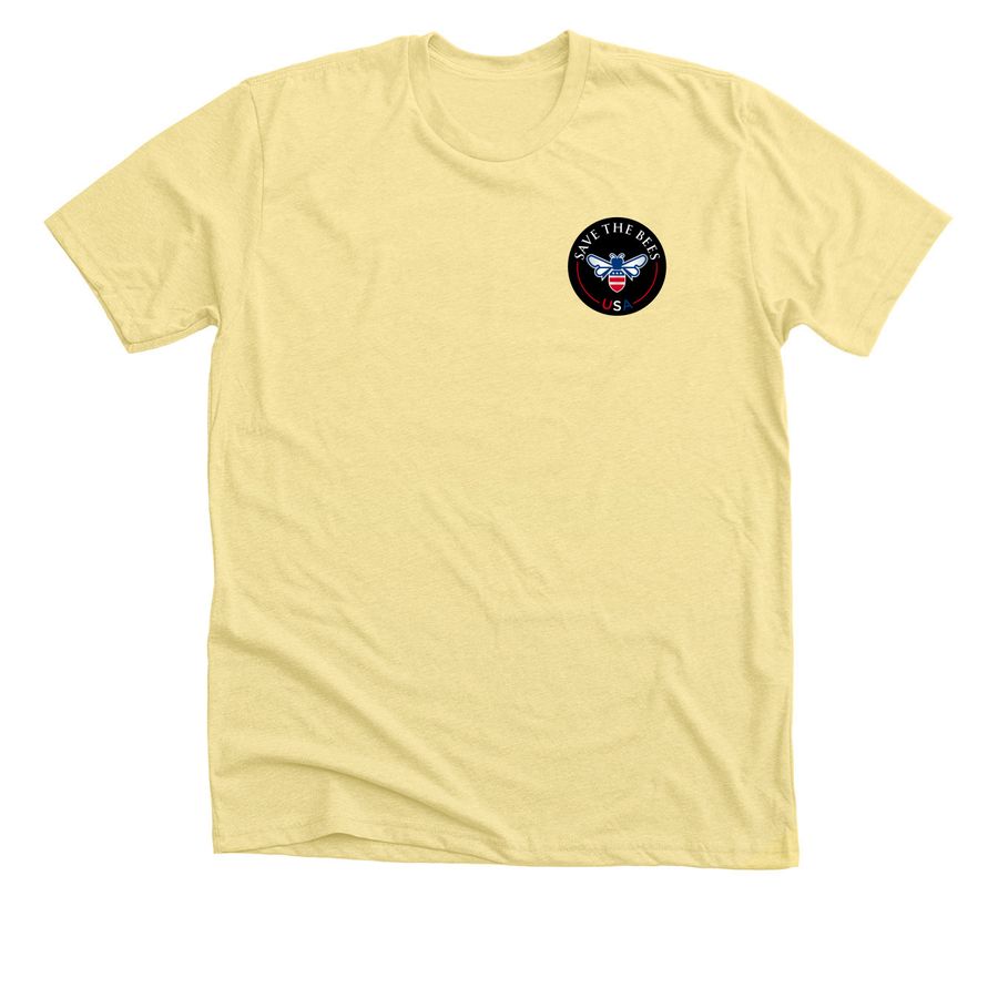 SAVE THE BEES USA, a Heather Yellow Gold Premium Unisex Tee