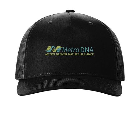 Metro DNA Hat Shop, a Black Printed Five-Panel Trucker Cap