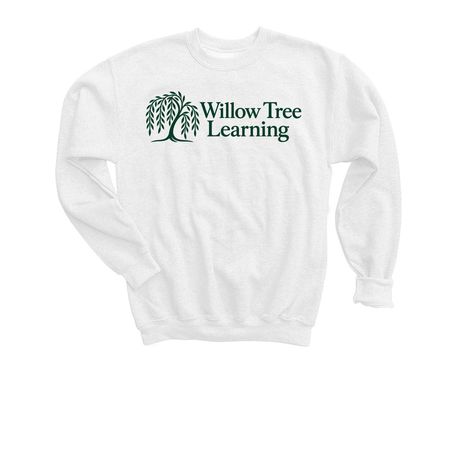 Willow Tree Learning, a White Youth Crewneck Sweatshirt