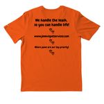 JPS Active Wear Color Set 2, a Brilliant Orange Nike Dri-FIT Jersey Blend Performance Tee (back-view)