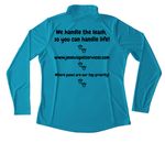 JPS Active Wear Color Set 2, a Atomic Blue Women's Performance Quarter Zip Pullover (back-view)
