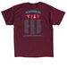 Nutcracker 2026 Cast T-shirts, a Maroon Classic Unisex Tee (back-view)