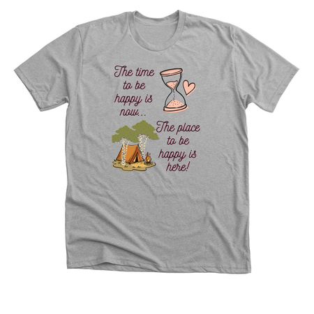 The Time and Place, a Athletic Heather Premium Unisex Tee