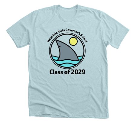 MVGS Shark Fin Class of 2029, a Heather Ice Blue Premium Unisex Tee
