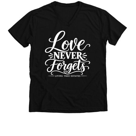 Living Tree Estates, a Solid Black Blend Premium V-Neck Tee