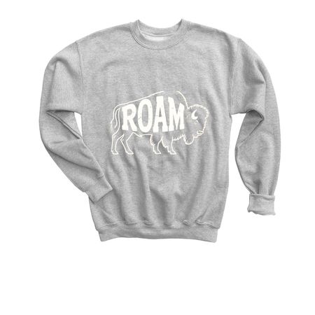 Roam, a Sport Grey Youth Crewneck Sweatshirt