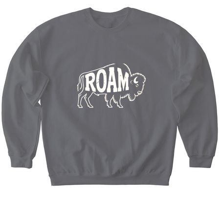 Roam, a Charcoal Softstyle Crewneck Sweatshirt