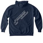 P.U.S.H., a True Navy Comfort Colors Pullover Hoodie (back-view)
