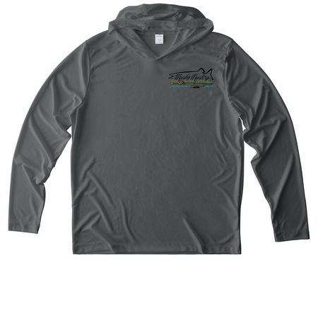 Summer Styles, a Dark Smoke Grey UV Performance Long Sleeve Hoodie