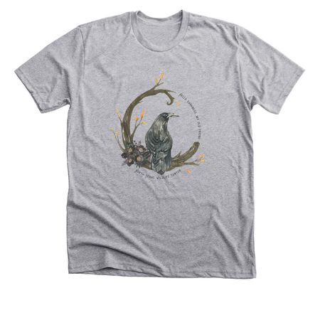 Halloween shirt: Crow, a Athletic Heather Premium Unisex Tee