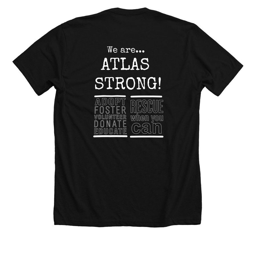 GMSP: Atlas - Each Animal Counts, a Solid Black Blend Premium Unisex Tee (back-view)