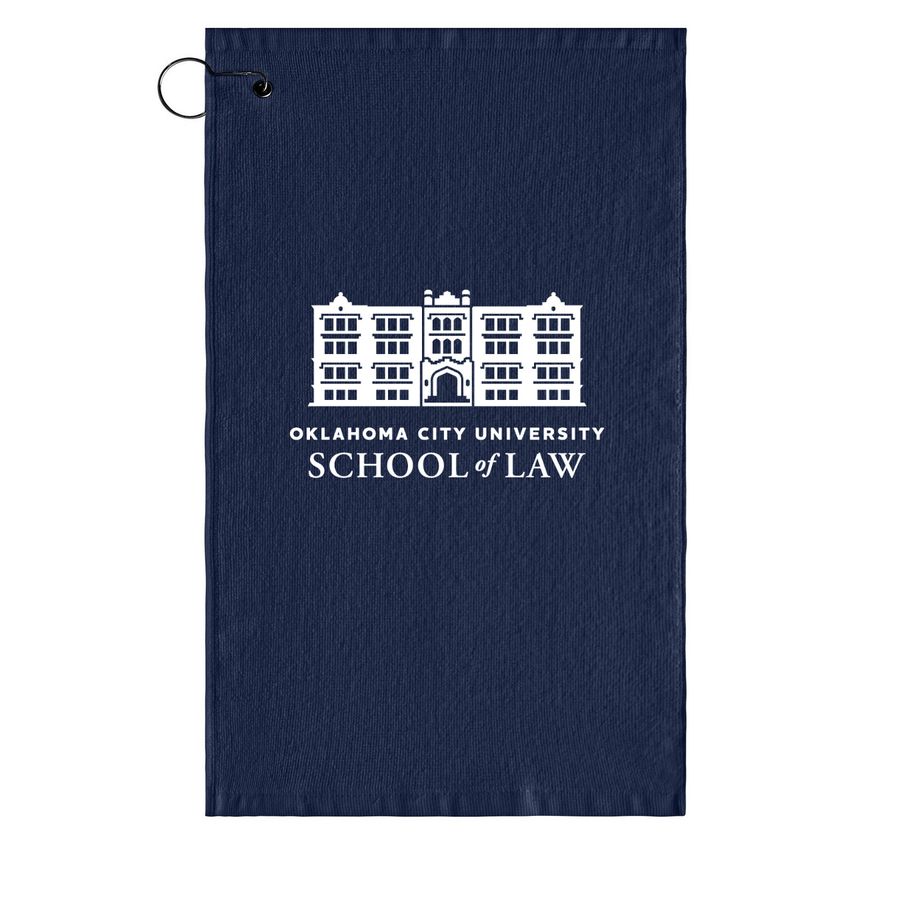 OCU LAW Golf Towel, a Navy Golf Towel