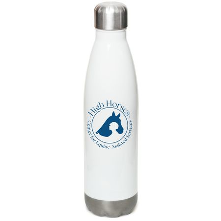 Water Bottles to Support High Horses!, a White Stainless Steel Water Bottle