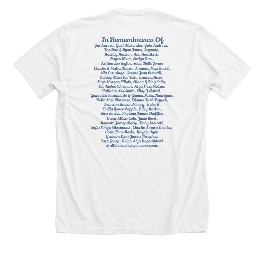 October Awareness Shirts Batch 28, a Solid White Blend Premium Unisex Tee (back-view)