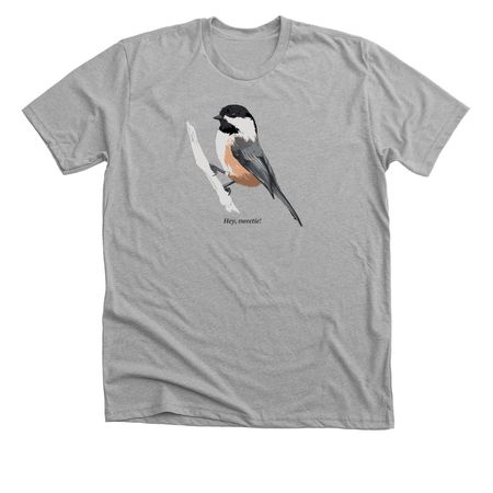 Black-capped Chickadee T-Shirt, a Athletic Heather Premium Unisex Tee