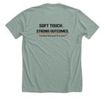 CNT T-Shirt Design Winner #3, a Heather Sage Premium Unisex Tee (back-view)