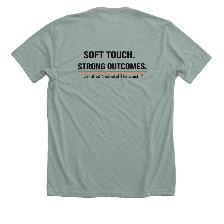 CNT T-Shirt Design Winner #3, a Heather Sage Premium Unisex Tee (back-view)