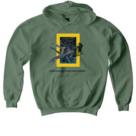 PLCI Trendy, a Military Green Softstyle Youth Pullover Hoodie